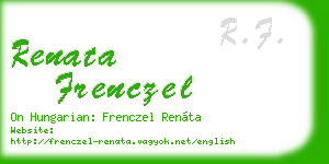 renata frenczel business card